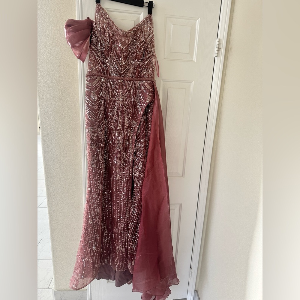 Pink/purple sequin gown